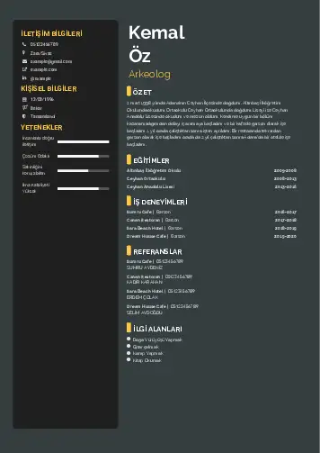 Garson CV Örnekleri cv indir